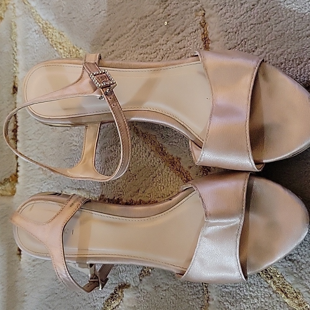 Women's light pink wedges heels shoes size 9